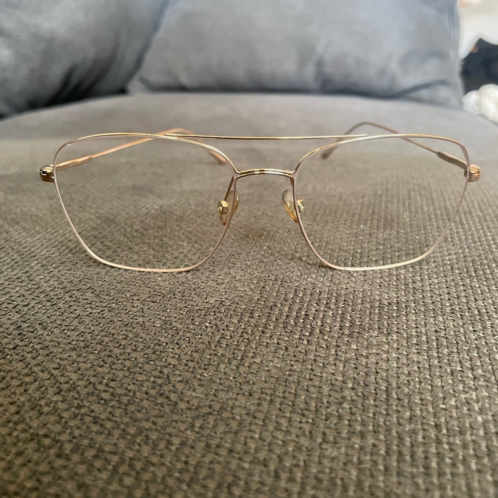 Tom Ford Gold Aviator Glasses - Picture 3 of 7